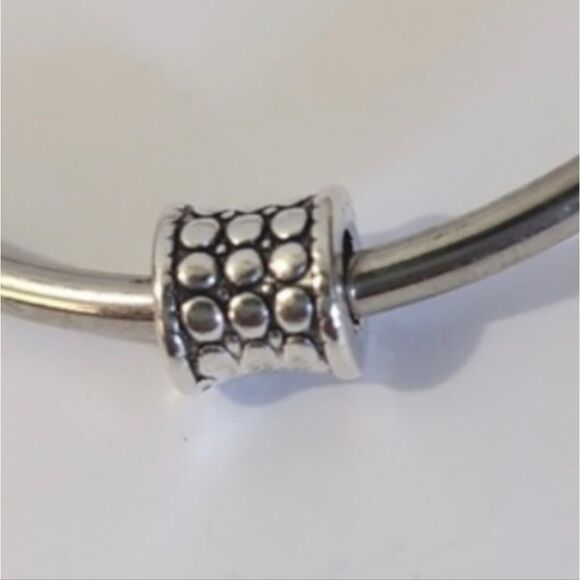 Silver Studded Spacer Charm for Pandora‎ Style Bracelet - Picture 4 of 4